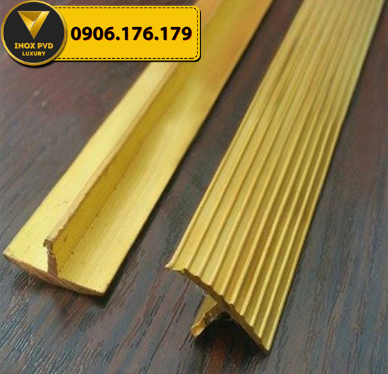 Nẹp T chống trơn cầu thang TP Hoa Lư Ninh Bình, nẹp nhôm chống trượt, phụ kiện cầu thang hiện đại.
