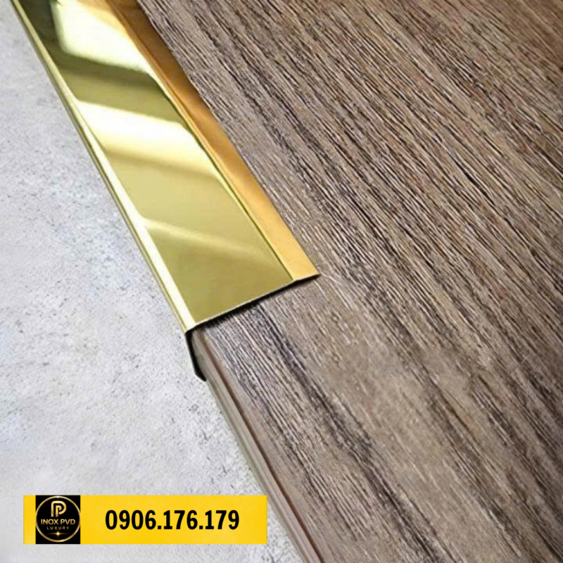 Nẹp inox chữ V tạo đường viền mép vật liệu, tăng điểm nhấn nội thất tại Hà Nội, Hải Phòng, Quảng Ninh