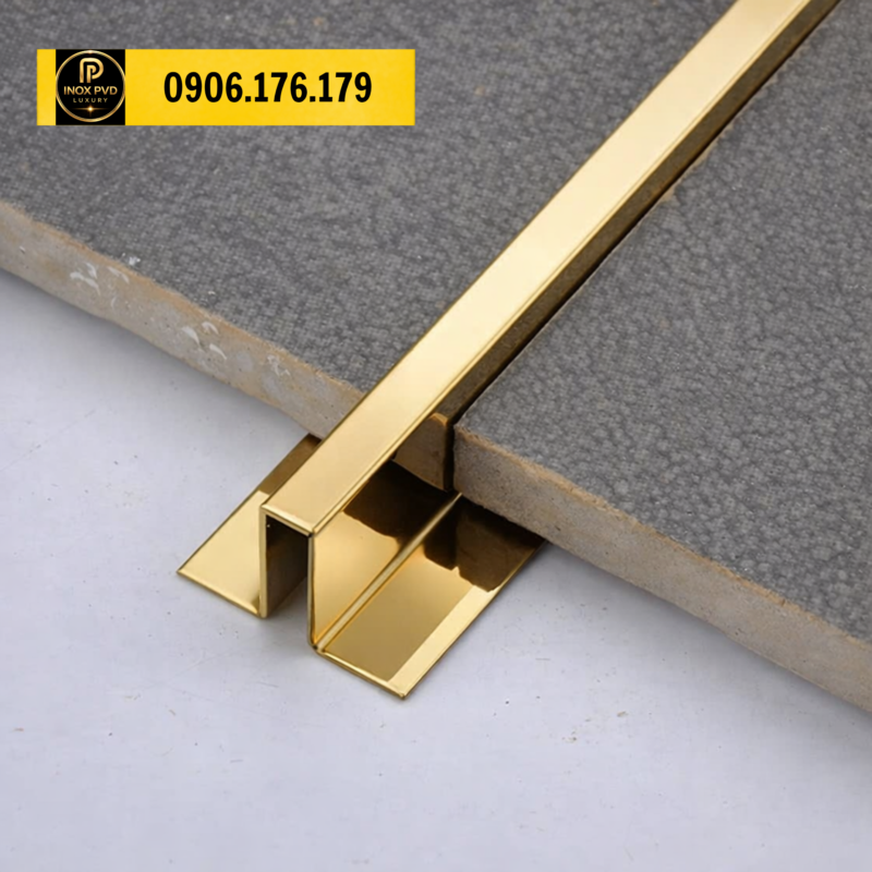 Nẹp U TAI inox phù hợp nhiều hạng mục ốp lát