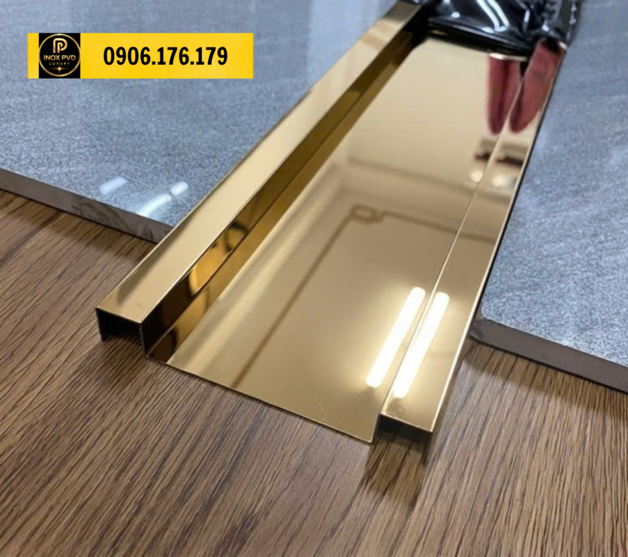 Nẹp inox U TAI xử lý khe hở gạch tinh tế