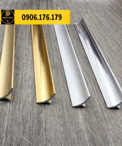 Thanh nẹp nhôm góc âm YA8.0 bảo vệ mép gạch góc âm hiệu quả
