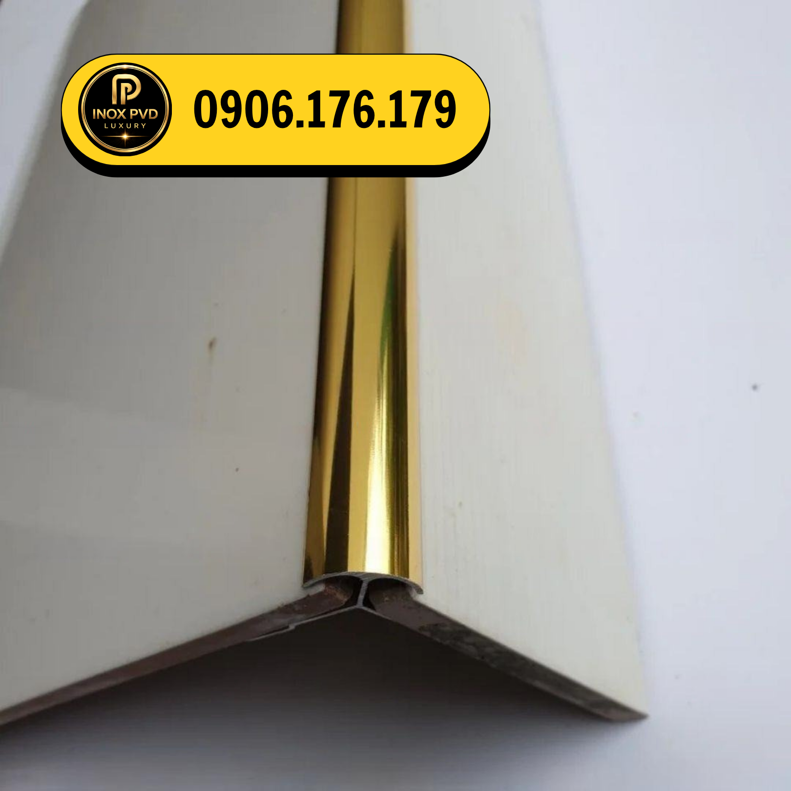 Nẹp nhôm bo góc tròn 2 cánh ứng dụng cho showroom tại Hà Nội Bắc Ninh Bắc Giang