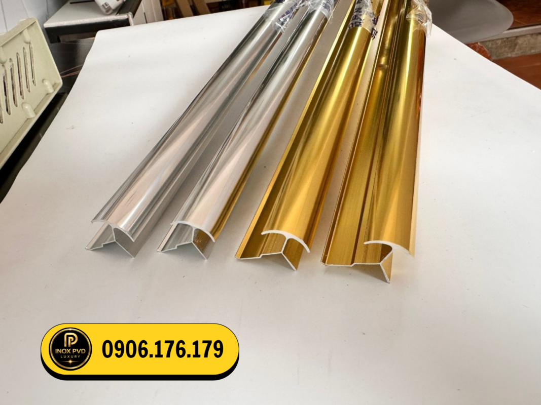Thi công nẹp nhôm bo góc tròn 2 cánh bền đẹp tại Hà Nội Bắc Ninh Bắc Giang