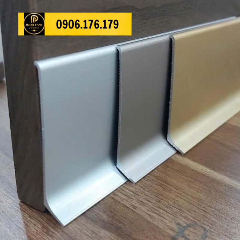 Len nhôm chân tường vàng mờ sang trọng tại Hà Nội Hải Phòng Quảng Ninh