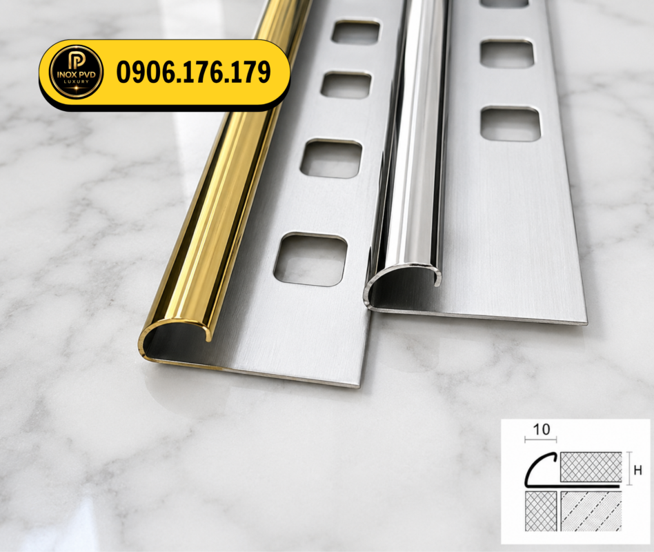 Hướng dẫn thi công nẹp inox bo góc tròn tại Quảng Ninh chuẩn kỹ thuật