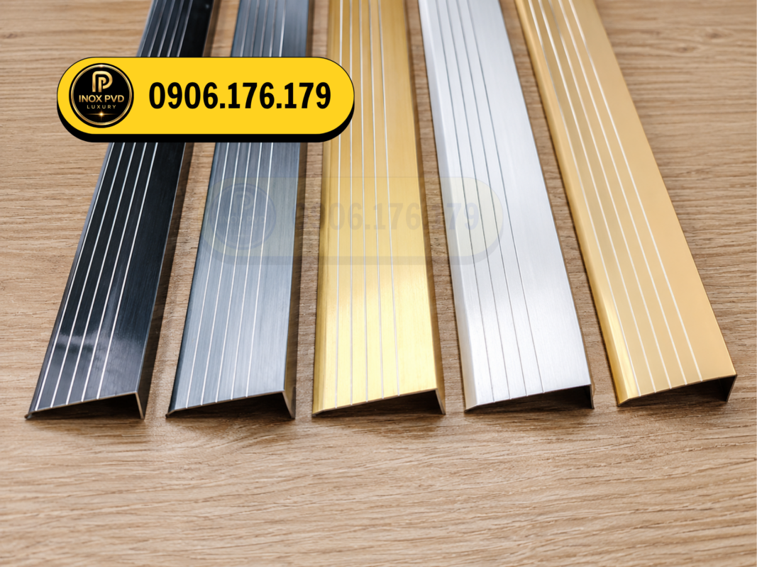 Nẹp inox cầu thang Hải Phòng tại Hồng Bàng Ngô Quyền Lê Chân Hải An Kiến An Thủy Nguyên chống trơn