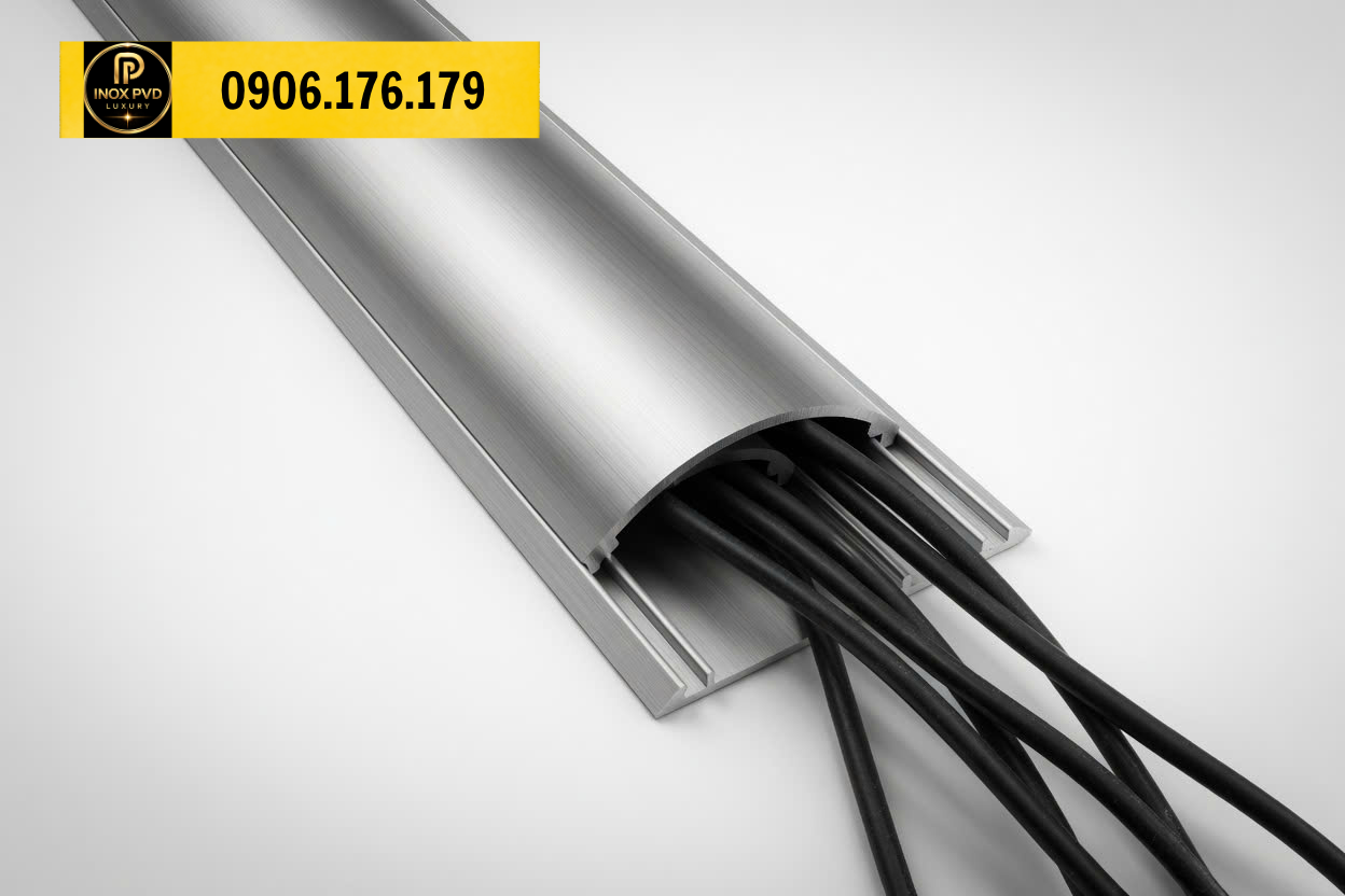 Nẹp luồn điện bán nguyệt tại Đông Triều Quảng Ninh cho nhà hàng khách sạn che dây điện và tạo đường dẫn dây gọn đẹp