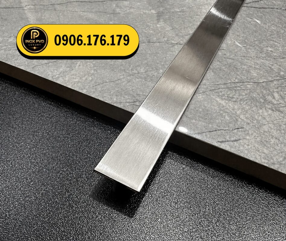 Báo giá nẹp inox V T U tại quận Hà Đông Hà Nội, nẹp inox trang trí gạch và đá cao cấp.