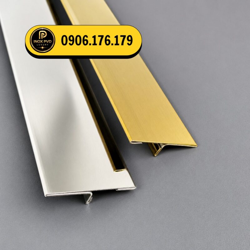 Nẹp T chống trơn cầu thang Ngô Quyền Hải Phòng, nẹp chống trượt bậc đá, nẹp T nhôm hoàn thiện cầu thang.