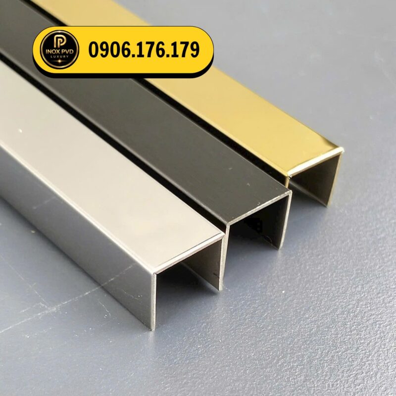 Nẹp U inox 304 nhôm đồng trang trí tại Cầu Giấy Hà Nội